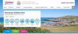 parkdean newquay holiday park website