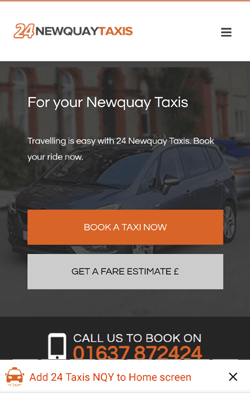 newquay taxi app install